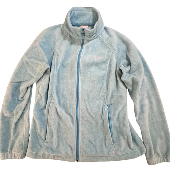 Columbia Fleece Women’s Jacket Size L light blue - Picture 1 of 5
